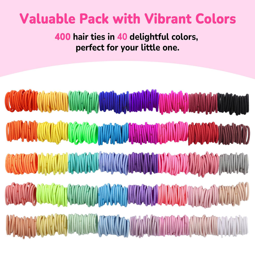 Funtopia soft elastic hair ties close-up showing gentle stretch for delicate hair.