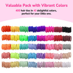 Funtopia soft elastic hair ties close-up showing gentle stretch for delicate hair.