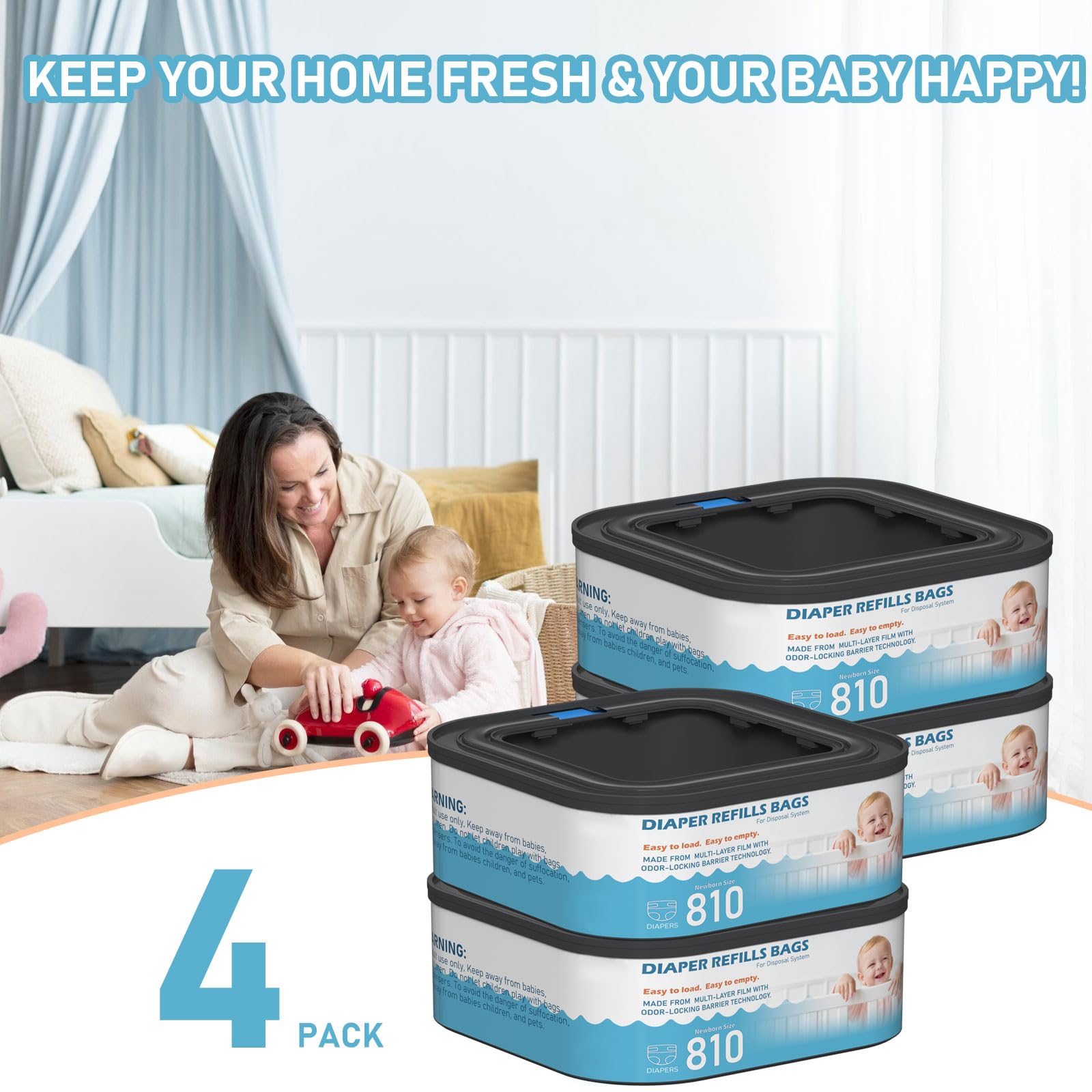 Fununcat four-pack jumbo square refills arrive ready to use.