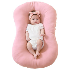 Funupup bamboo lounger cover in pink with elastic fit for Snuggle Me Lounger