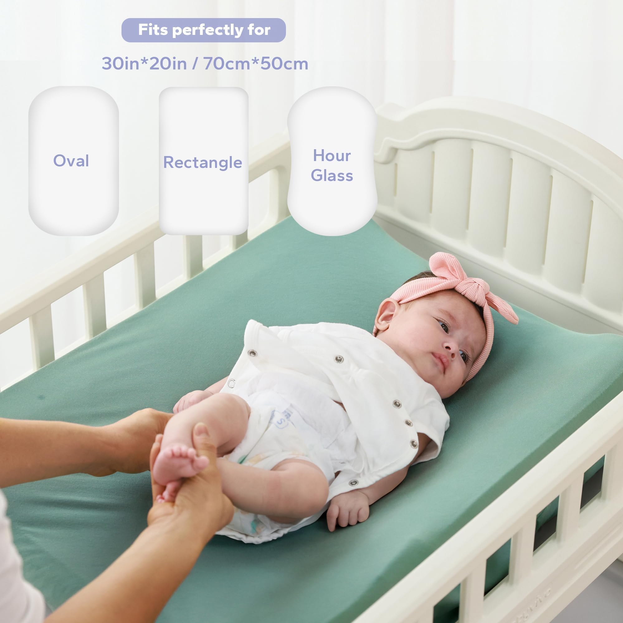 FUNUPUP elastic closure infant lounger cover enables quick, secure installation.