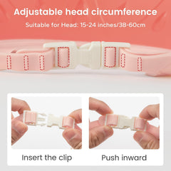 FUNUPUP adjustable kids bath cap keeps water away from ears during washing.