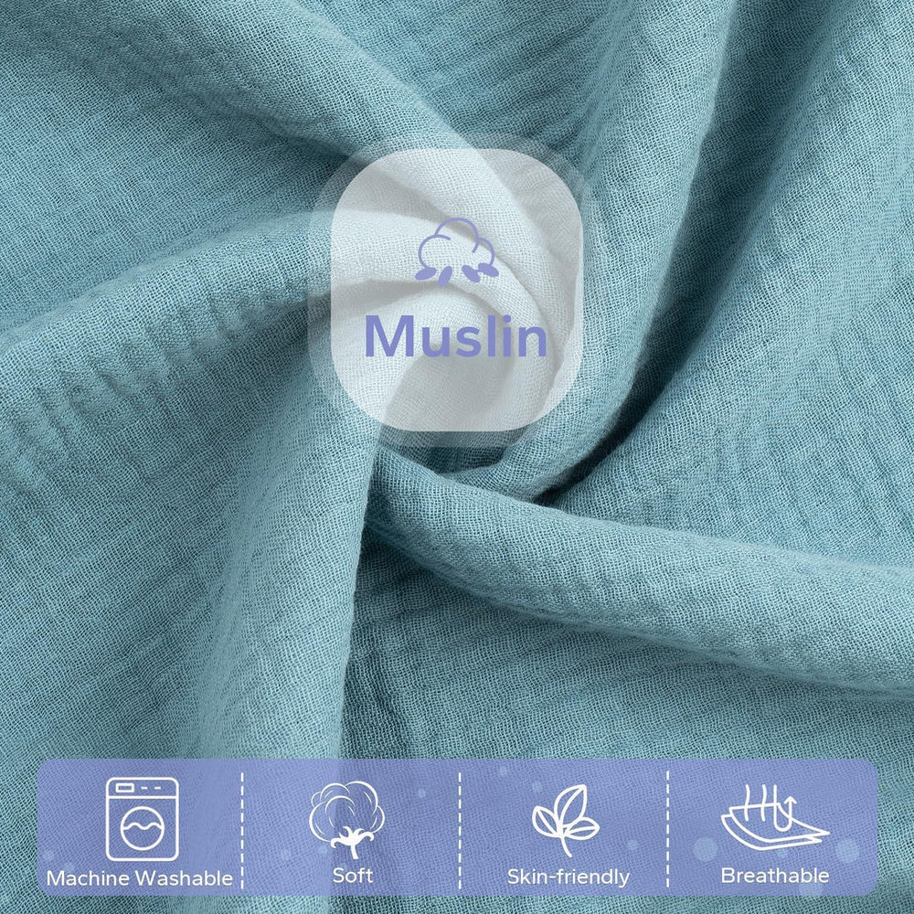 FUNUPUP lounger cover shows soft breathable muslin for baby's comfort