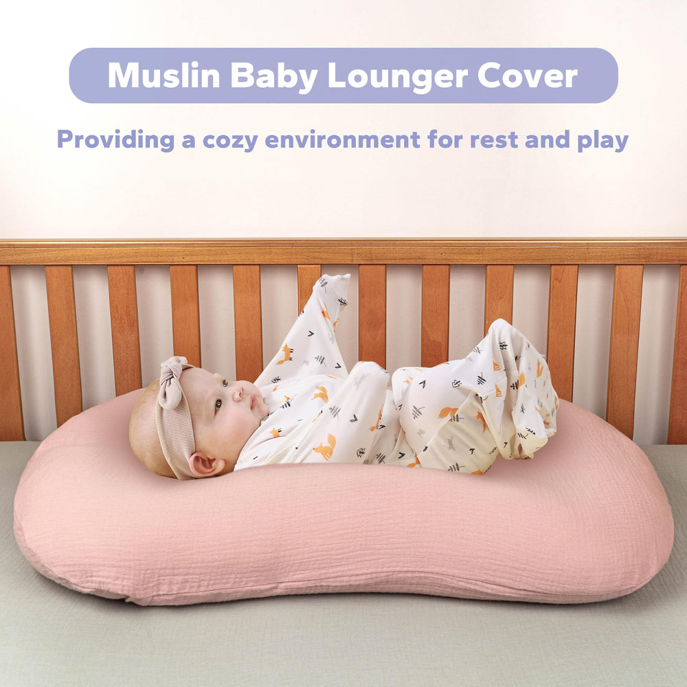 FUNUPUP pink muslin cover showing soft touch for delicate newborn skin
