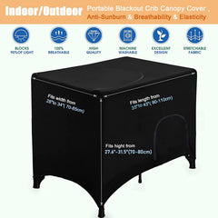 Funvalley Surperfect blackout crib canopy cover with breathable fabric for air flow