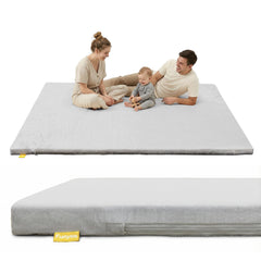 Funyoo 79x71 padded baby play mat in full view for spacious tummy time
