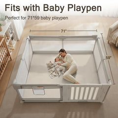 Funyoo padded play mat with cushioned surface supports gentle crawls.