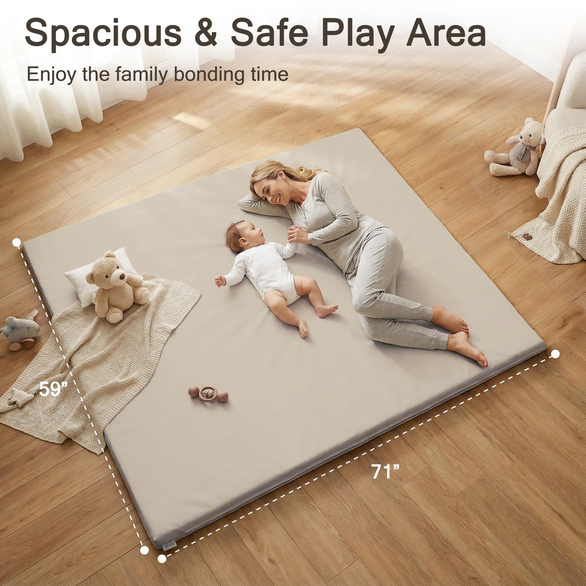 Funyoo vegan leather cover demonstrates durable, scratch-resistant texture for busy toddlers.