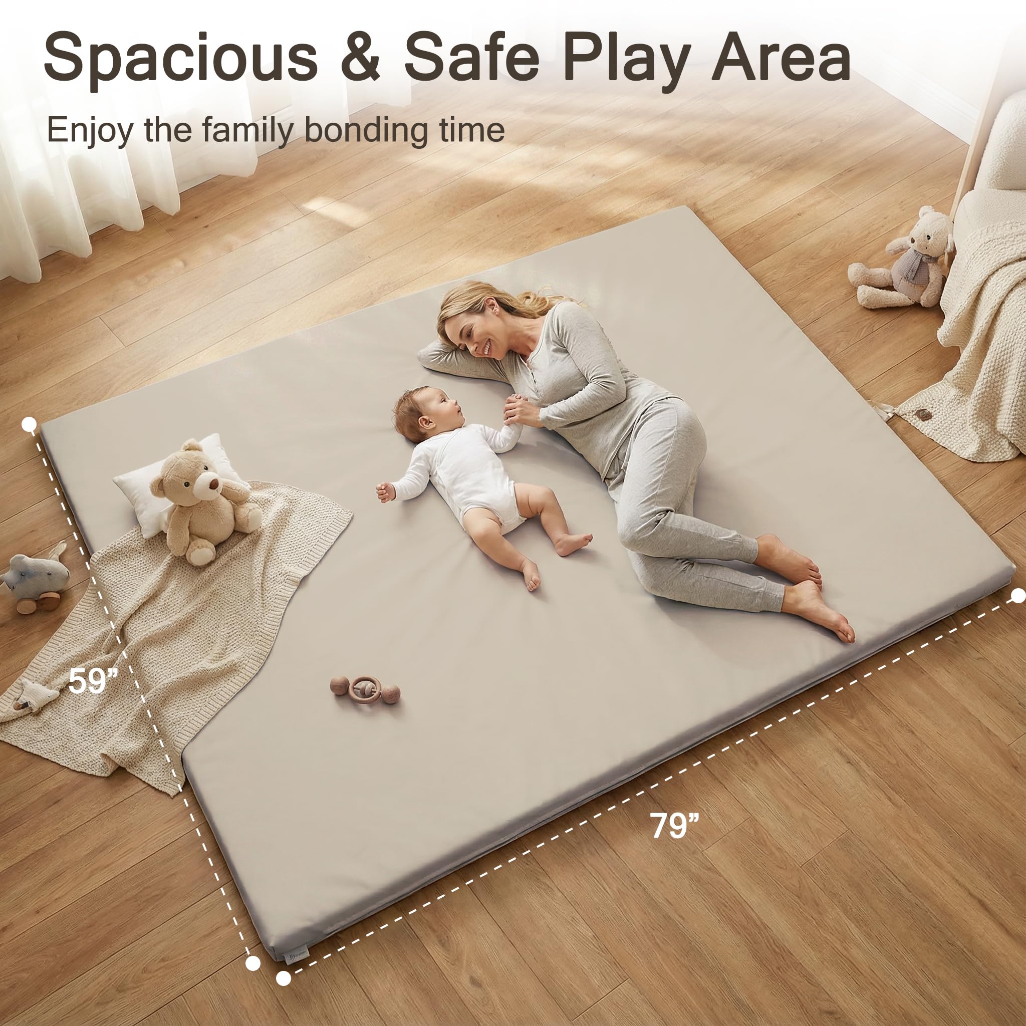 Funyoo vegan leather surface demonstrates scratch-resistant durability for busy play.