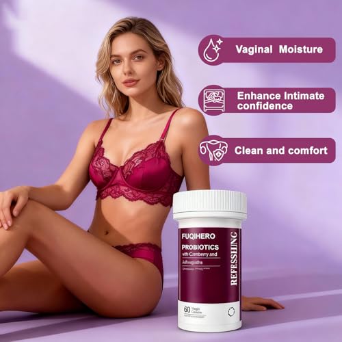 Fuqihero probiotic capsules illustrate convenient daily intake for vaginal health.
