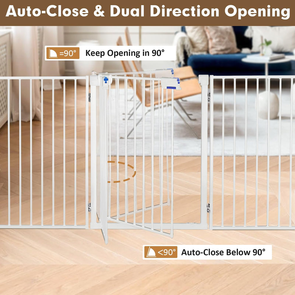 Furggis gate door opens in both directions with 360-degree rotation