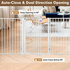Furggis gate door opens in both directions with 360-degree rotation