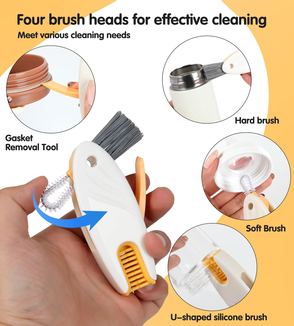 FURNIPLAS cap brush for hygienic cleaning of bottle lids and caps.