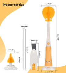 FURNIPLAS long-handle bottle brush with ergonomic grip for easy reach.