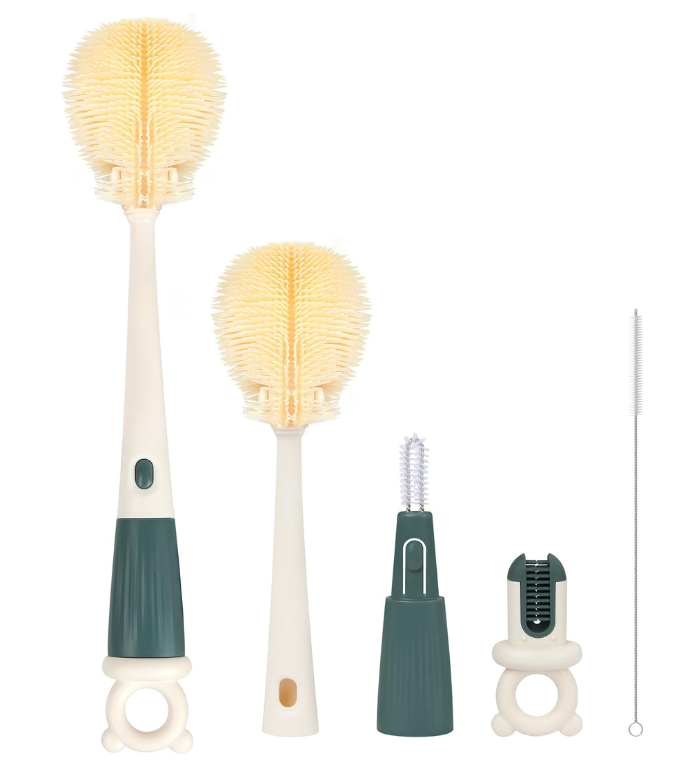 FURNIPLAS long-handle bottle cleaner with 4-in-1 design for deeper reach