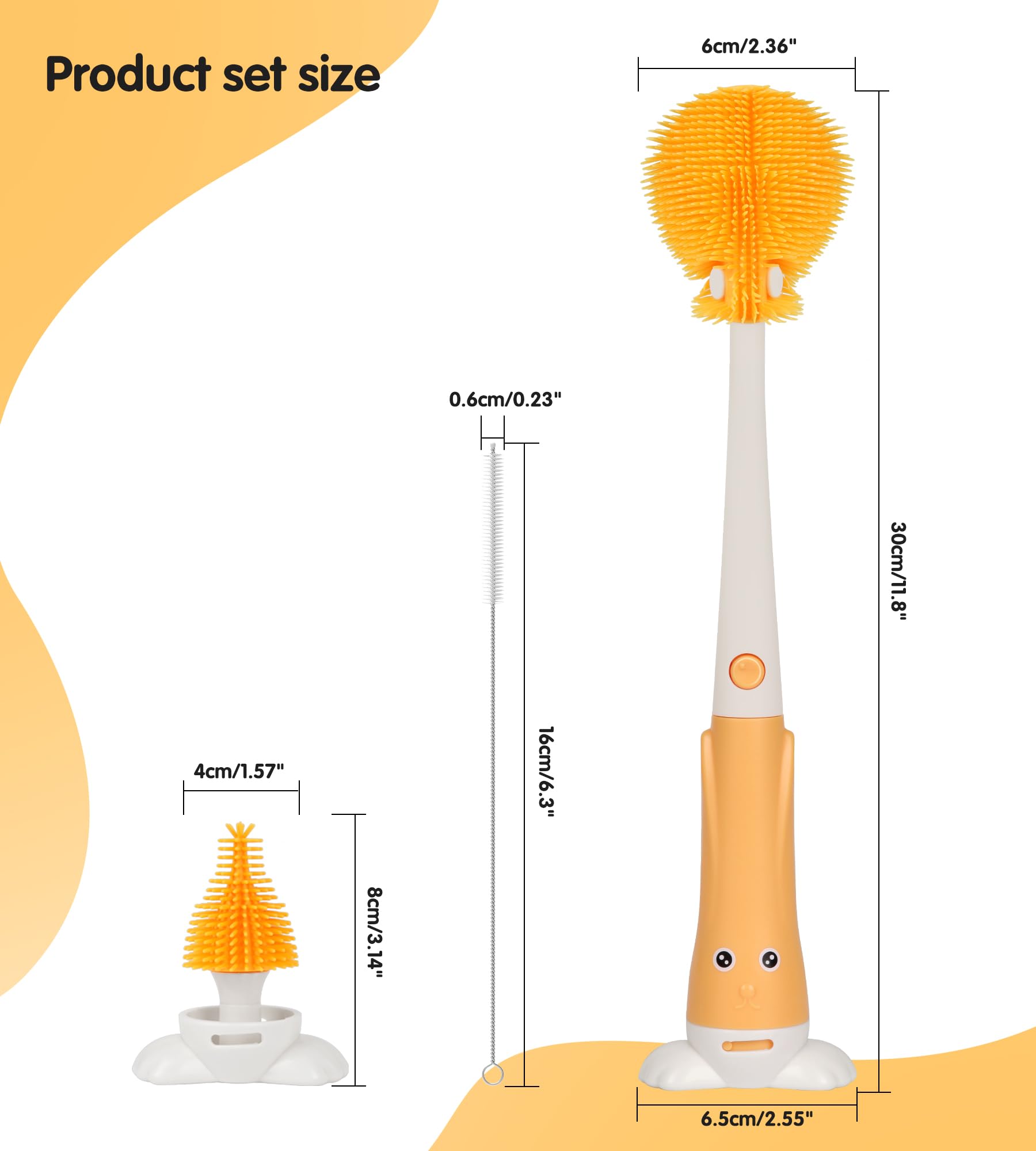 FURNIPLAS silicone nipple brush cleans bottle nipples gently and precisely.
