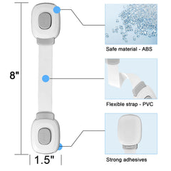 Fursafe&Q adhesive safety strap for cabinets enables quick no-drill installation