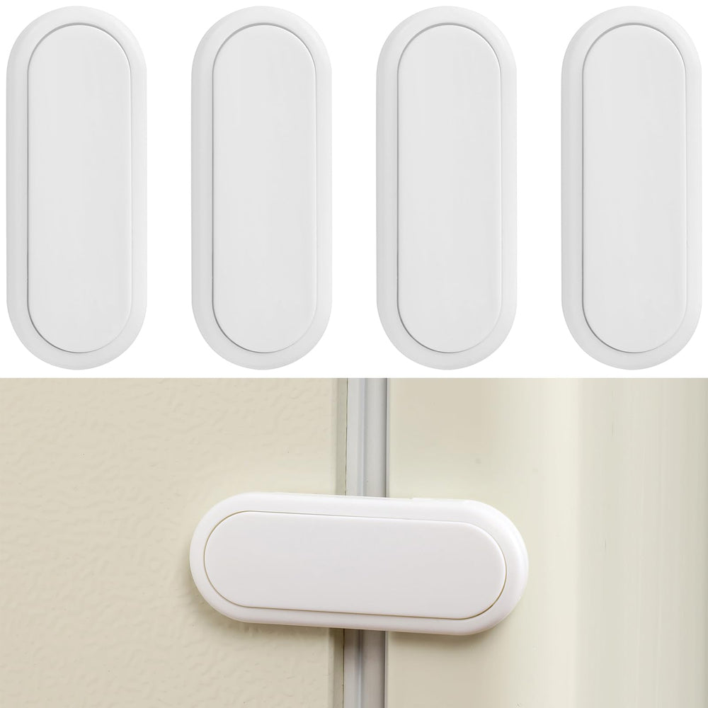 Fursafe&Q baby proof cabinet locks installed on a cabinet for child safety.