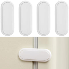 Fursafe&Q baby proof cabinet locks installed on a cabinet for child safety.