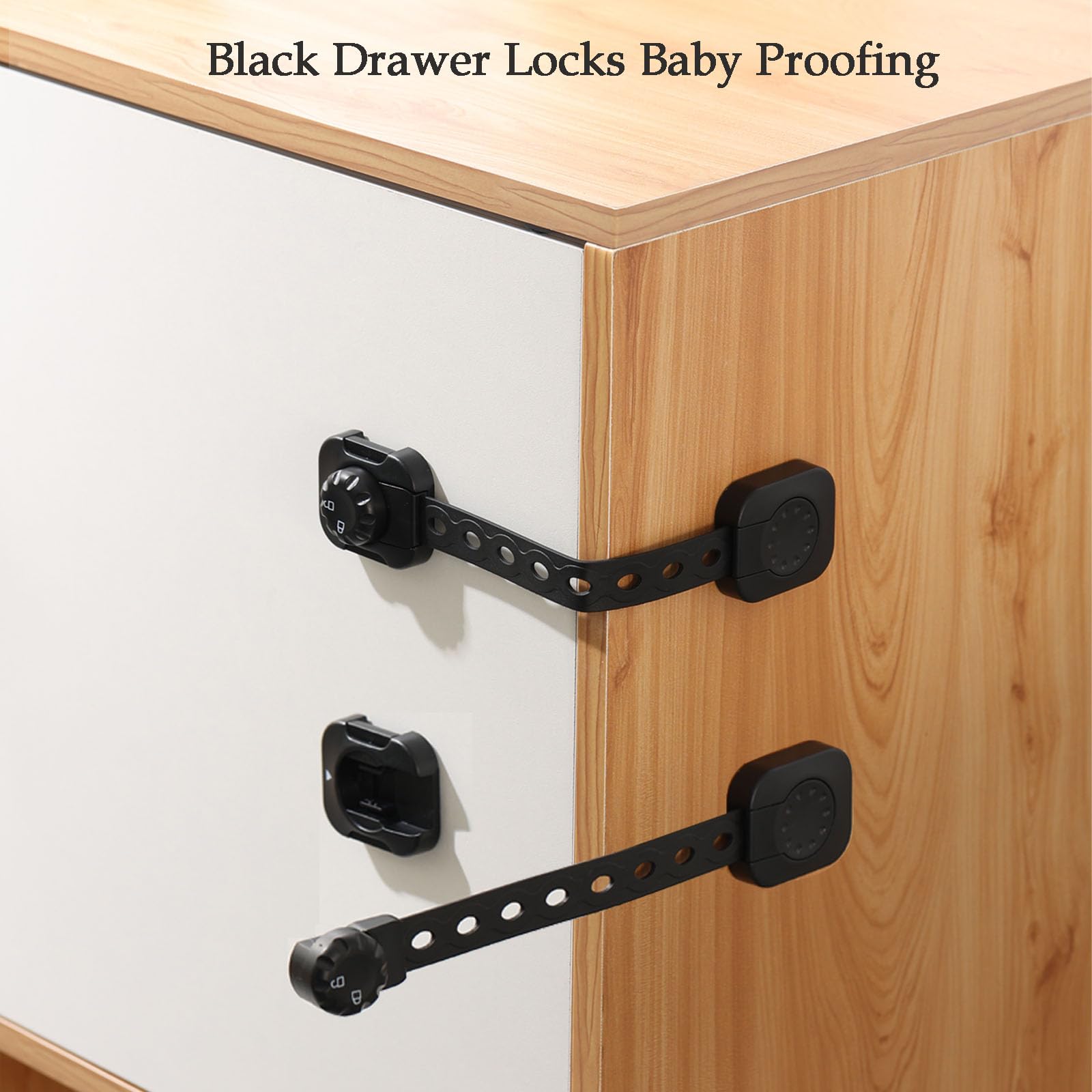 Fursafe&Q black six pack cabinet locks integrated into furniture