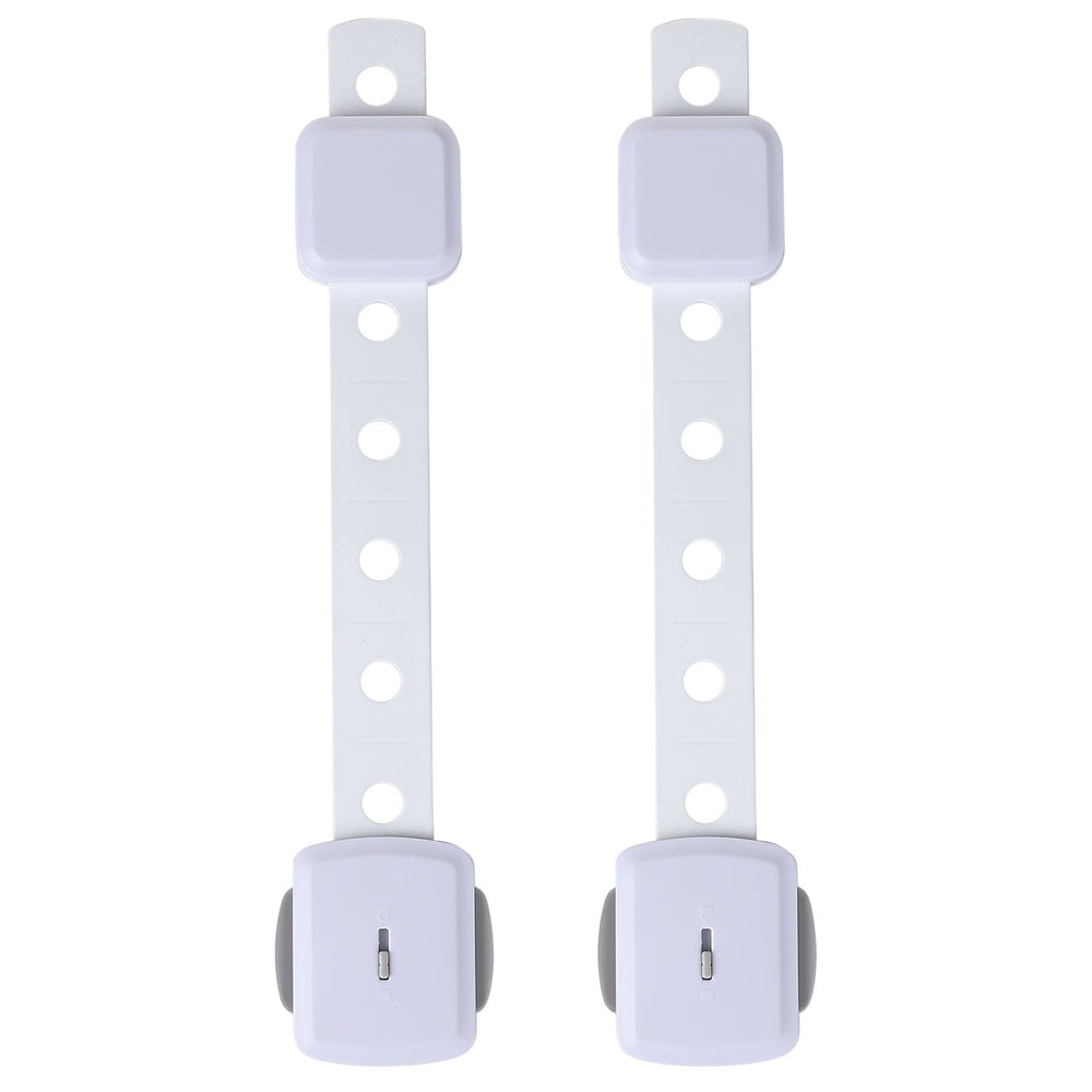 Fursafe&Q cabinet locks on a kitchen cabinet door, quick no-drill setup.