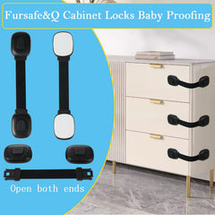 Fursafe&Q drawer latch guards against curious toddlers and pets.
