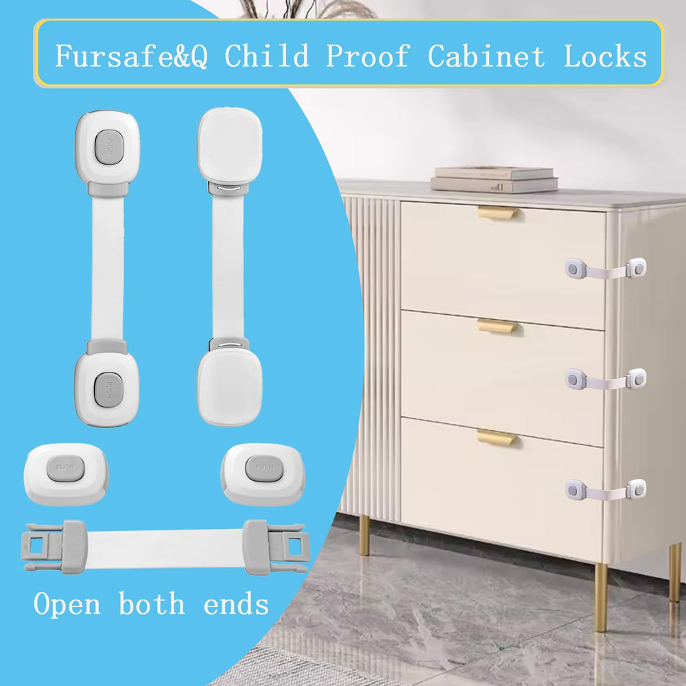 Fursafe&Q grey fridge lock secures drawers and appliances safely