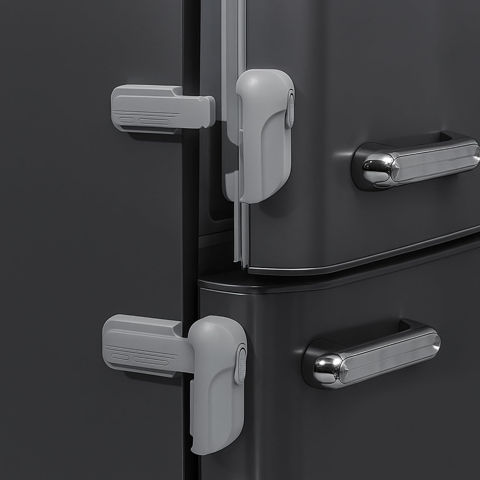 Fursafe&Q fridge lock 2-pack front view for child safety