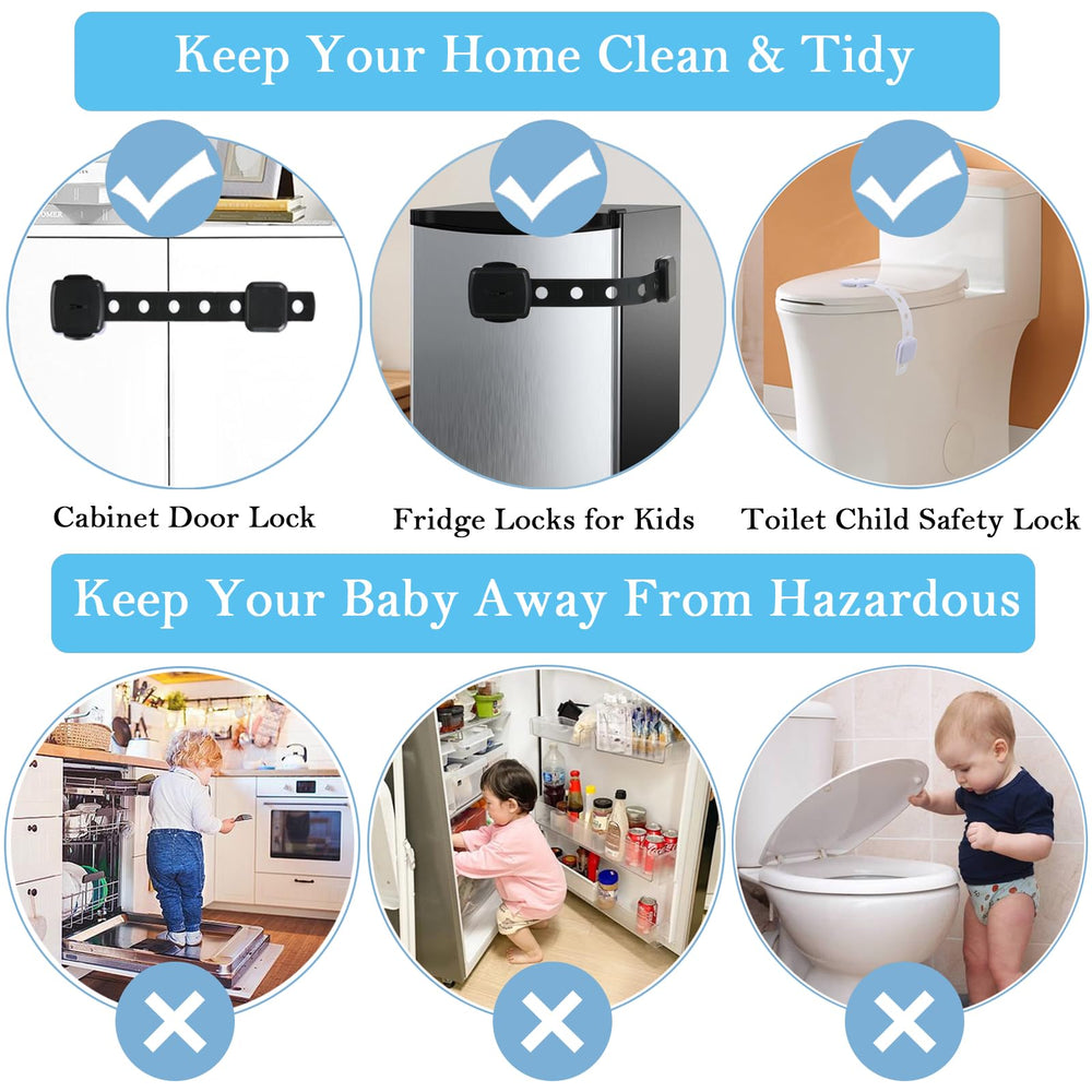 Fursafe&Q fridge and oven door safety lock keeps appliances child-safe.