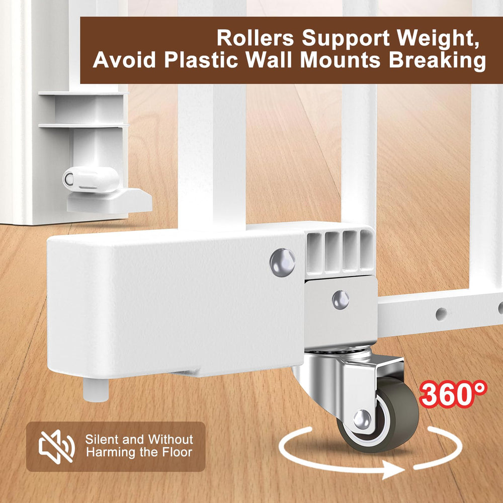 FURTIME roller system protects walls during frequent door use.