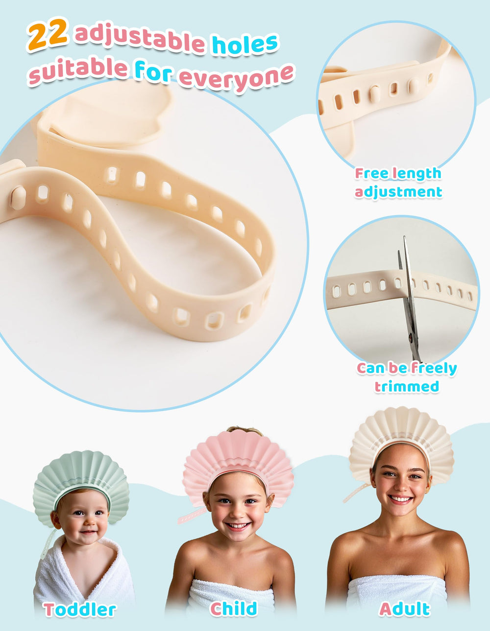 FUSACONY Baby hair washing shield keeps shampoo out of eyes.