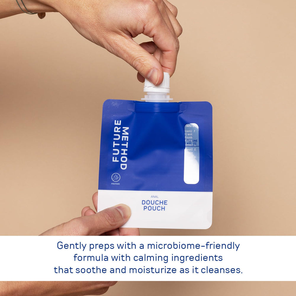 Future Method Anal Douche Kit packaging box shows compact travel-ready design.