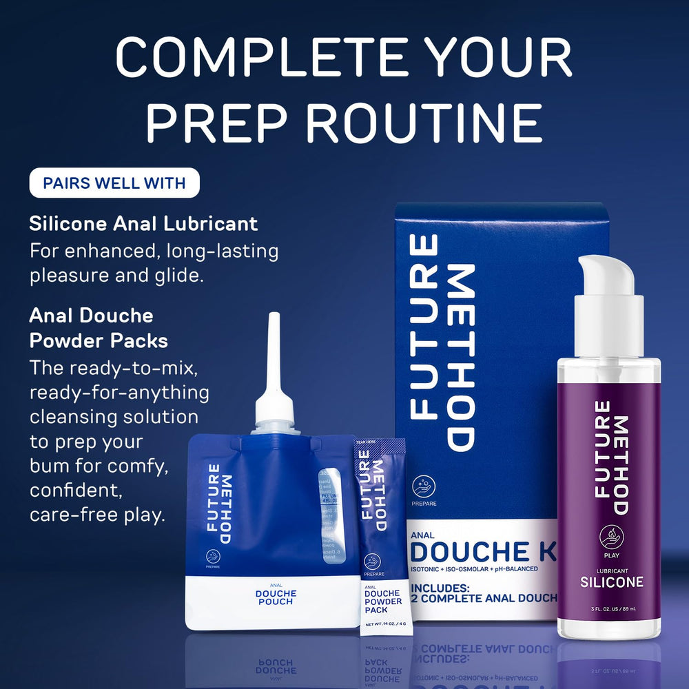 Future Method Anal Douche Kit powder-dissolver for smooth mixing.