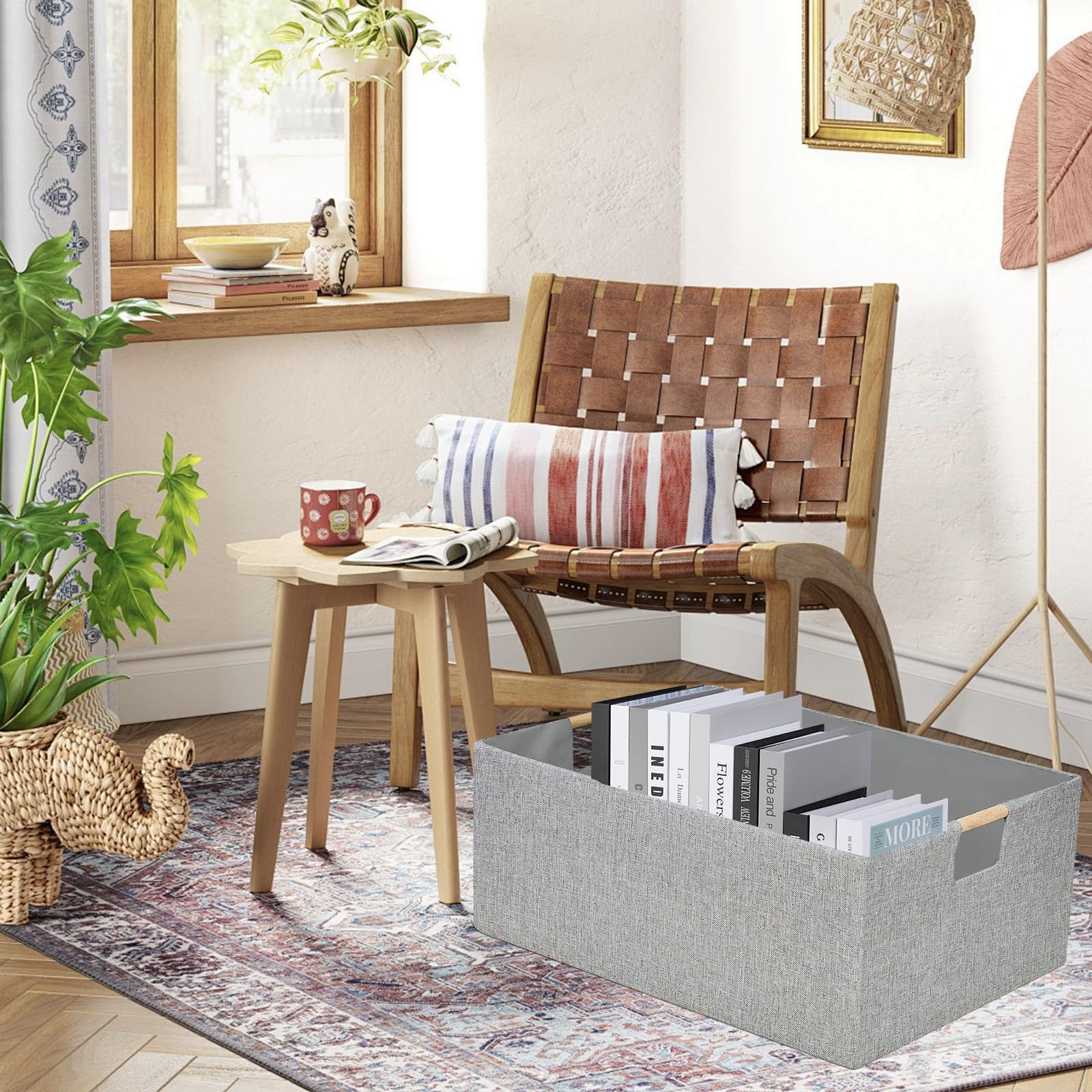 fuuloxe storage box fits under beds for space-saving organization.