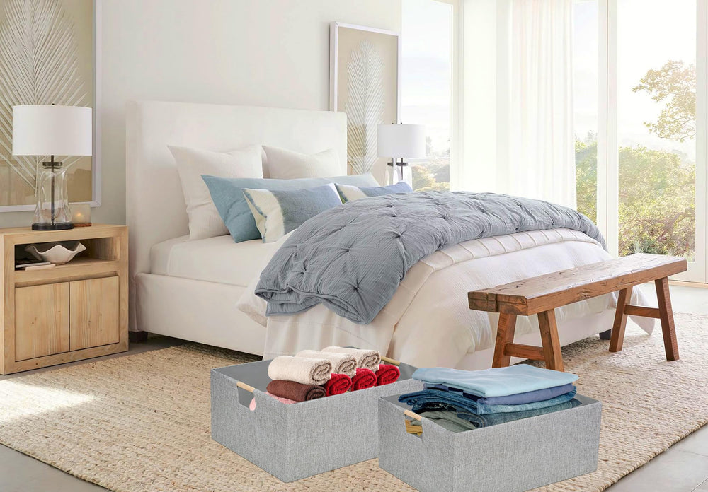 fuuloxe durable linen storage box demonstrates sturdy construction for daily use.