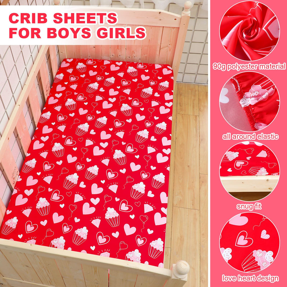 FuWeave Valentines cupcake pattern invites curiosity during diaper changes.