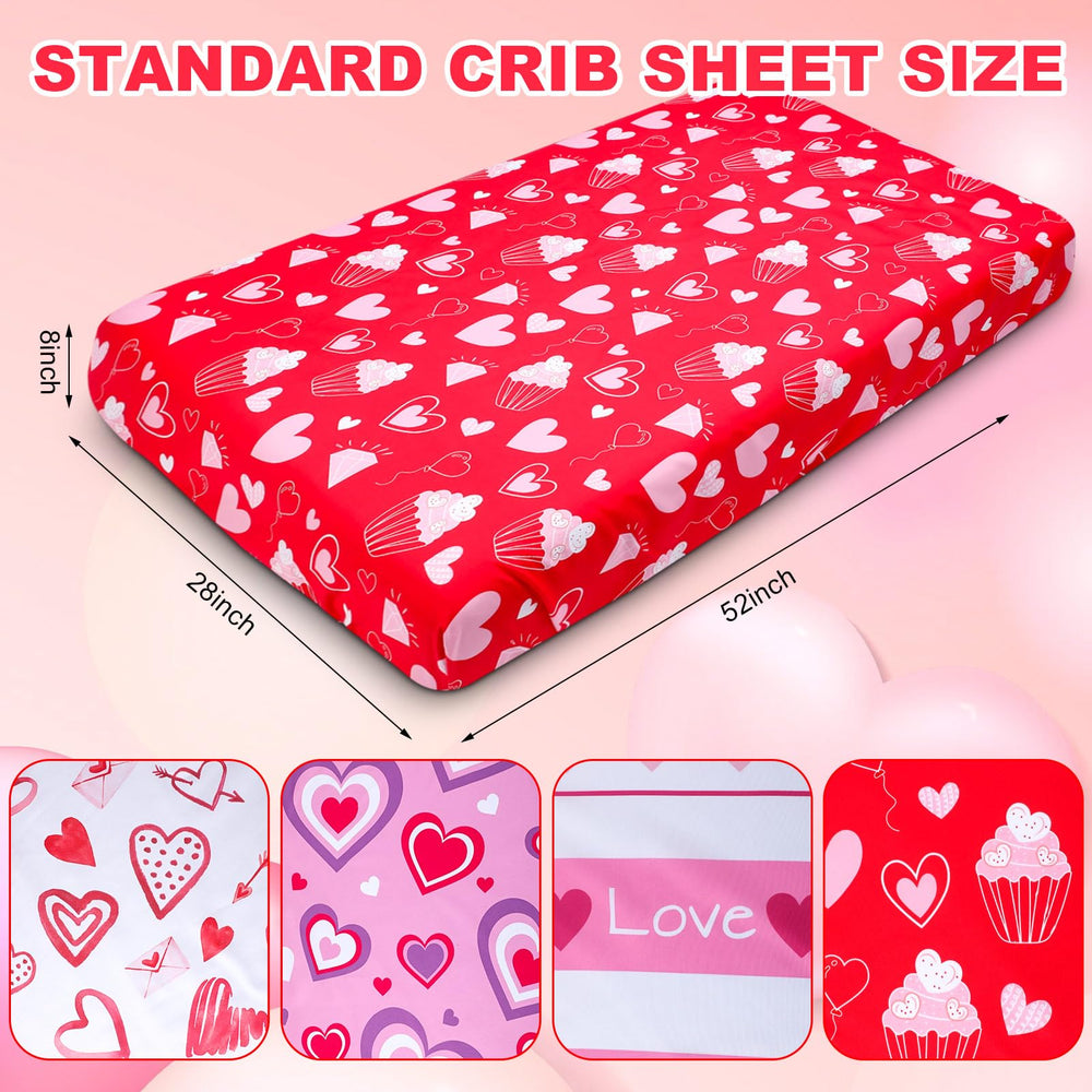 FuWeave Valentines pink stripes bring warmth to a cozy nursery setup.