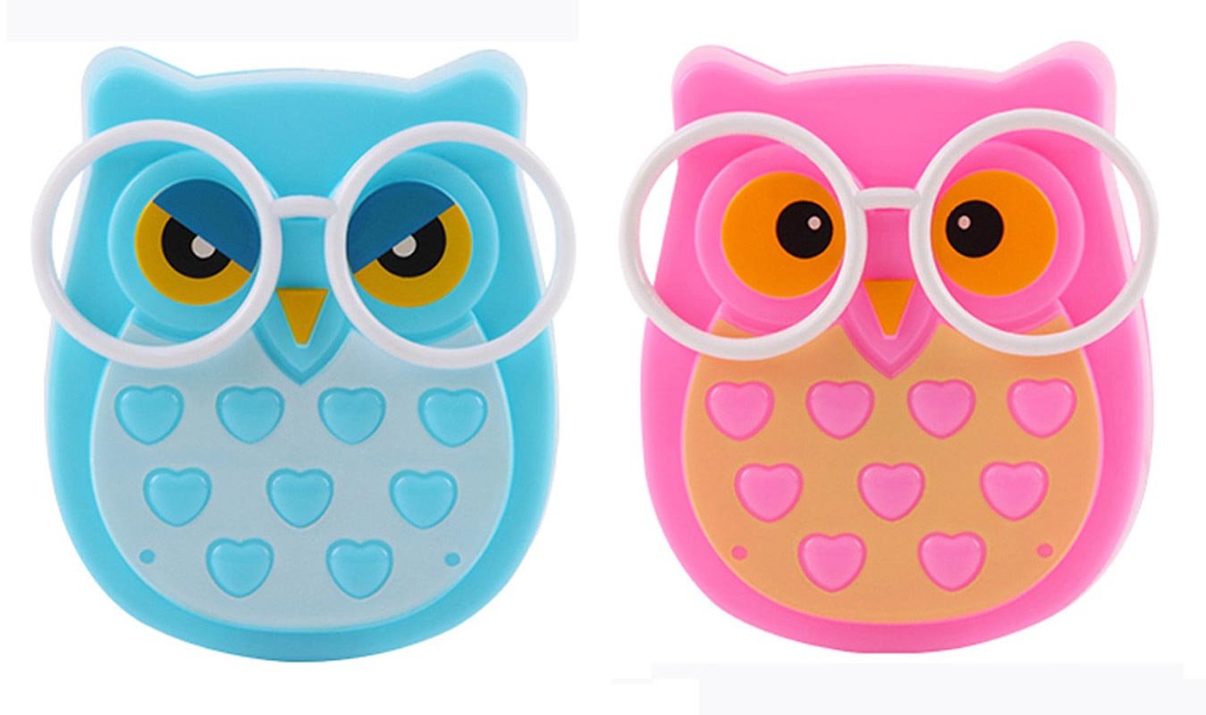 FuWinet owl night light in pink creates a calm nursery glow