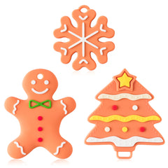 FVhujuan Christmas teether gingerbread front helps soothe gum tenderness with textured surface