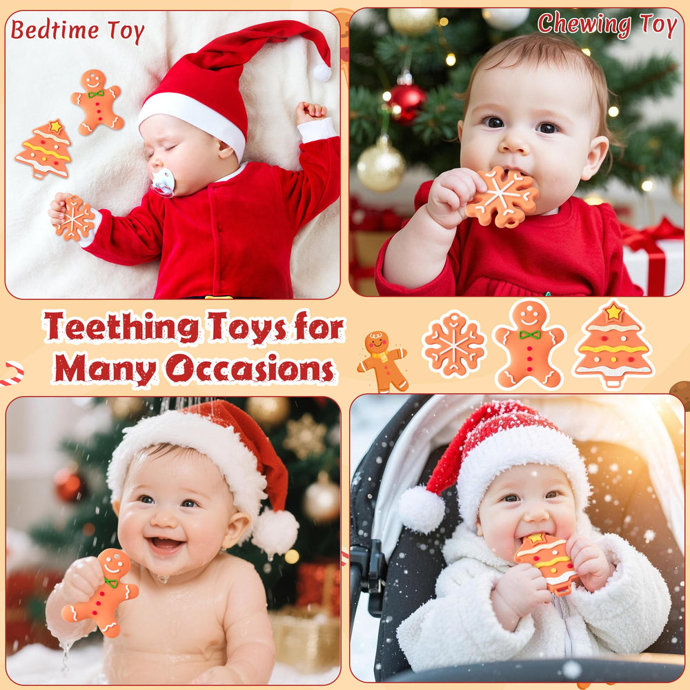 FVhujuan Christmas teether snowflake side dishwasher-safe and heat resistant