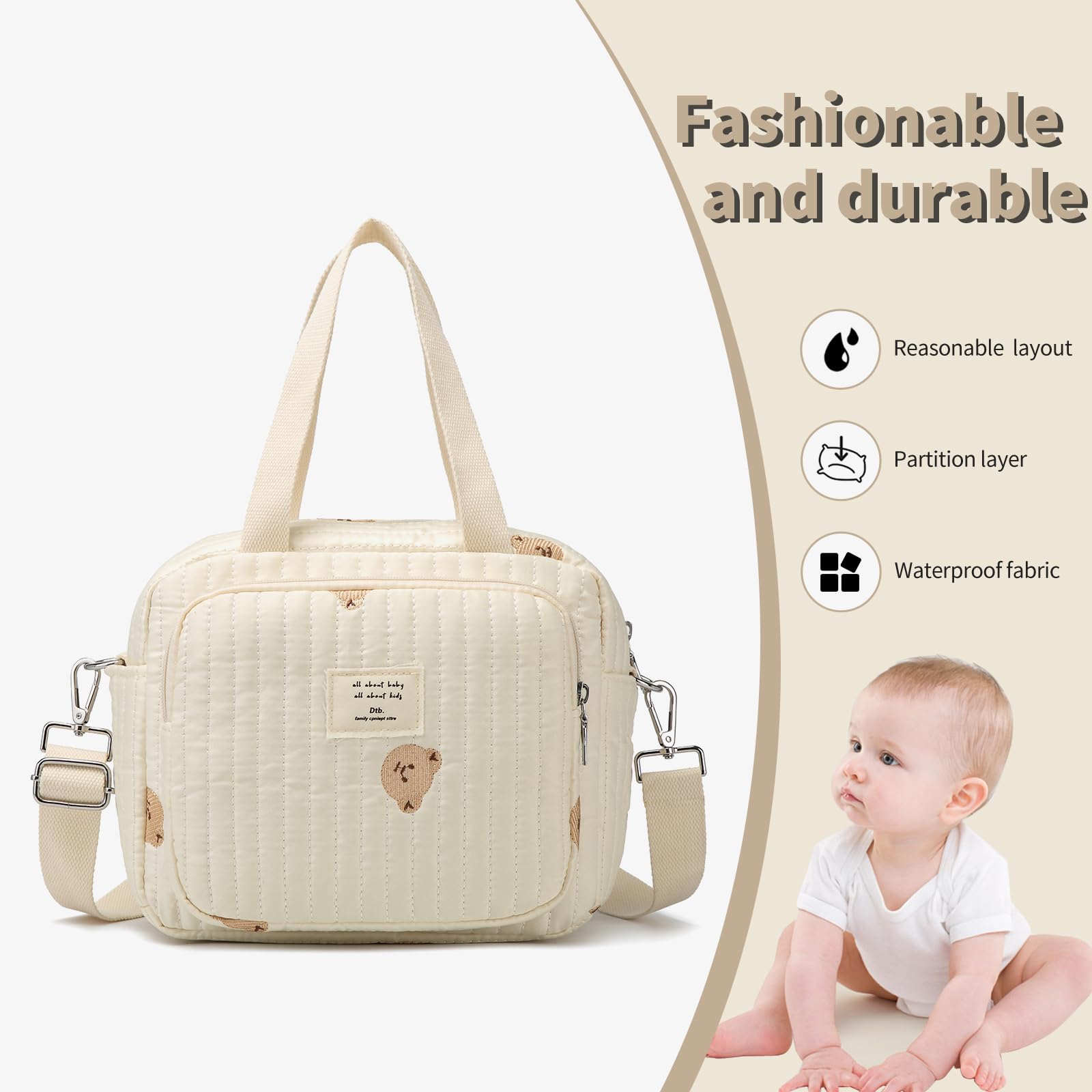 Fwkekye diaper bag ideal for baby registry or as a gift.
