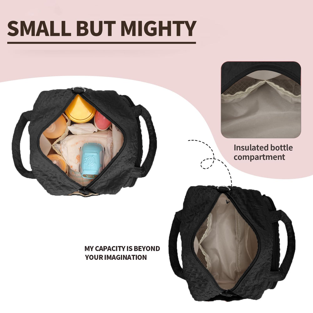 Fwkekye mini purse with insulated pockets for bottles or snacks