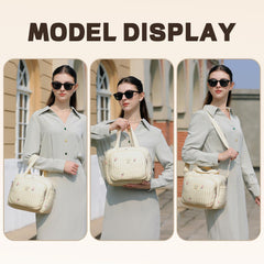 Fwkekye diaper bag tote side view highlights easy access on the go.
