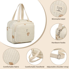 Fwkekye travel baby bag in off white ideal for short outings.