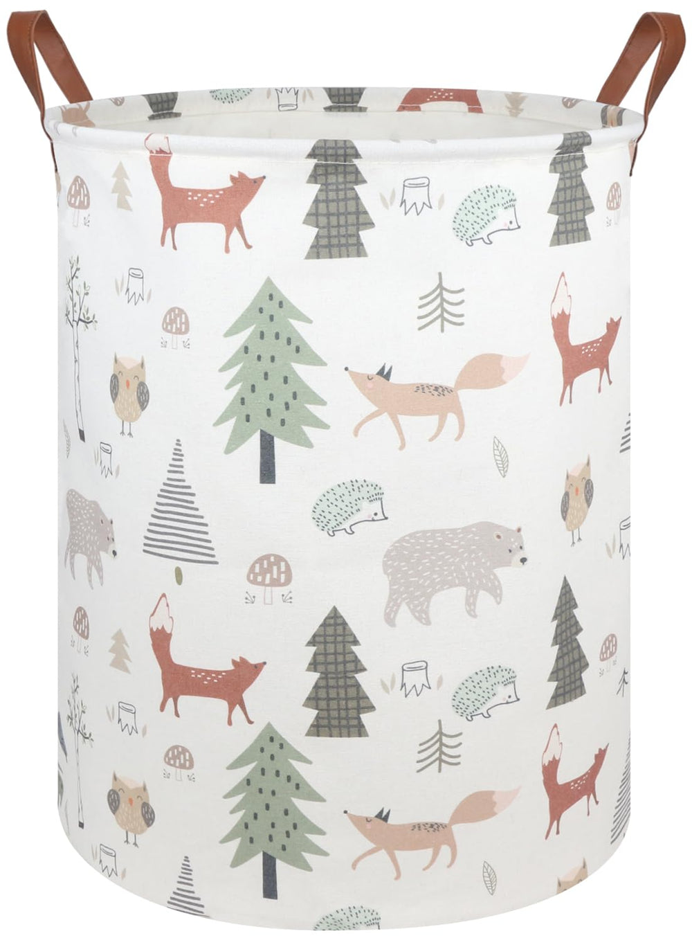 FXOCSHE Animal Baby Laundry Basket with woodland design for tidy nursery storage