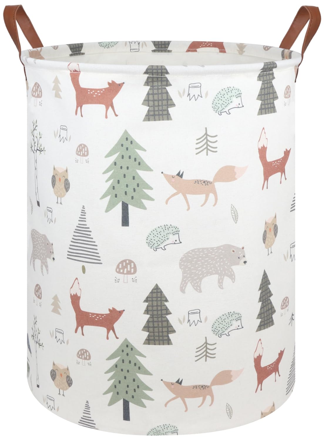 FXOCSHE Animal Baby Laundry Basket with woodland design for tidy nursery storage