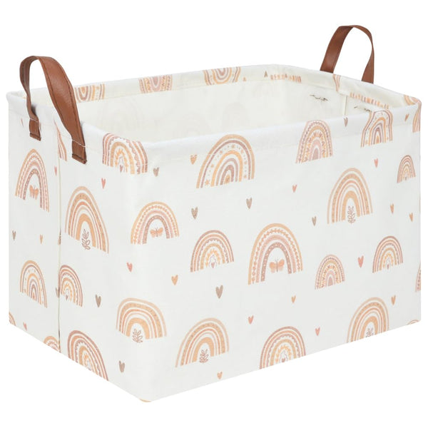 FXOCSHE Boho Rainbow Baskets rectangular design for organized closets and stylish decor.