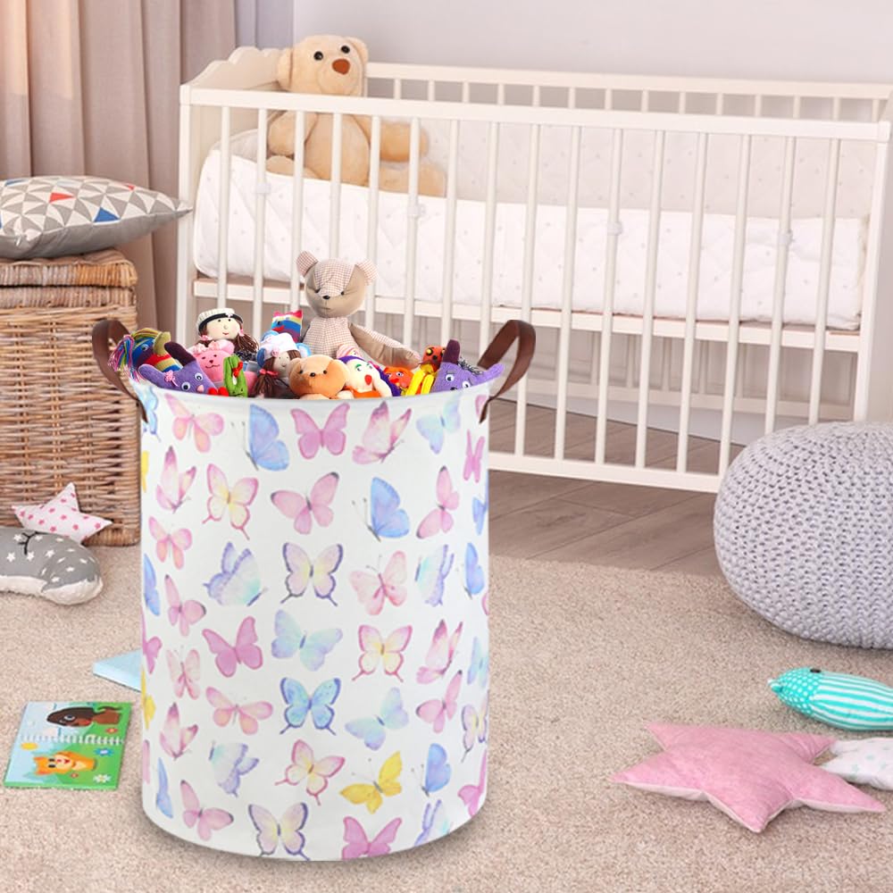 FXOCSHE Cotton linen canvas basket offers durable toy storage.
