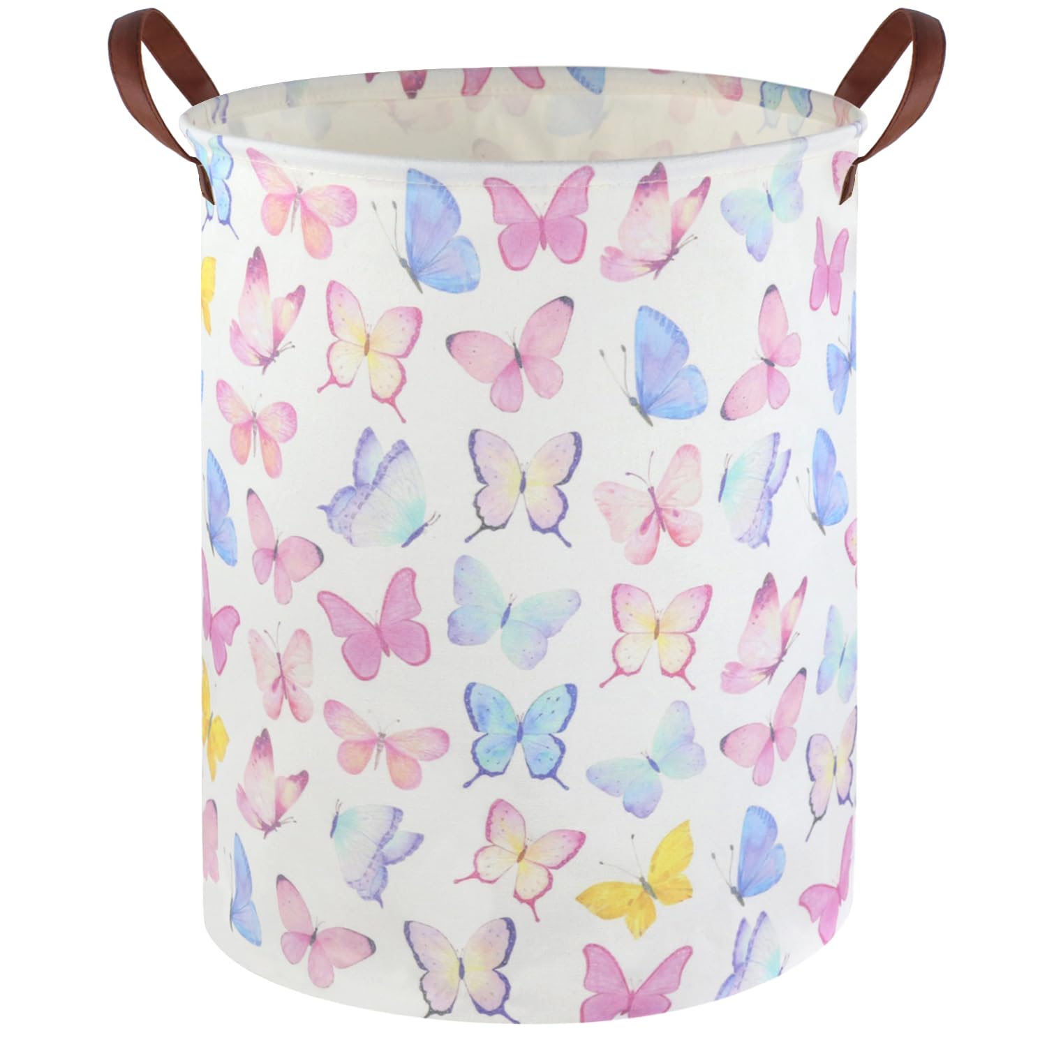 FXOCSHE Butterfly Laundry Basket foldable design for easy kid-room organization.