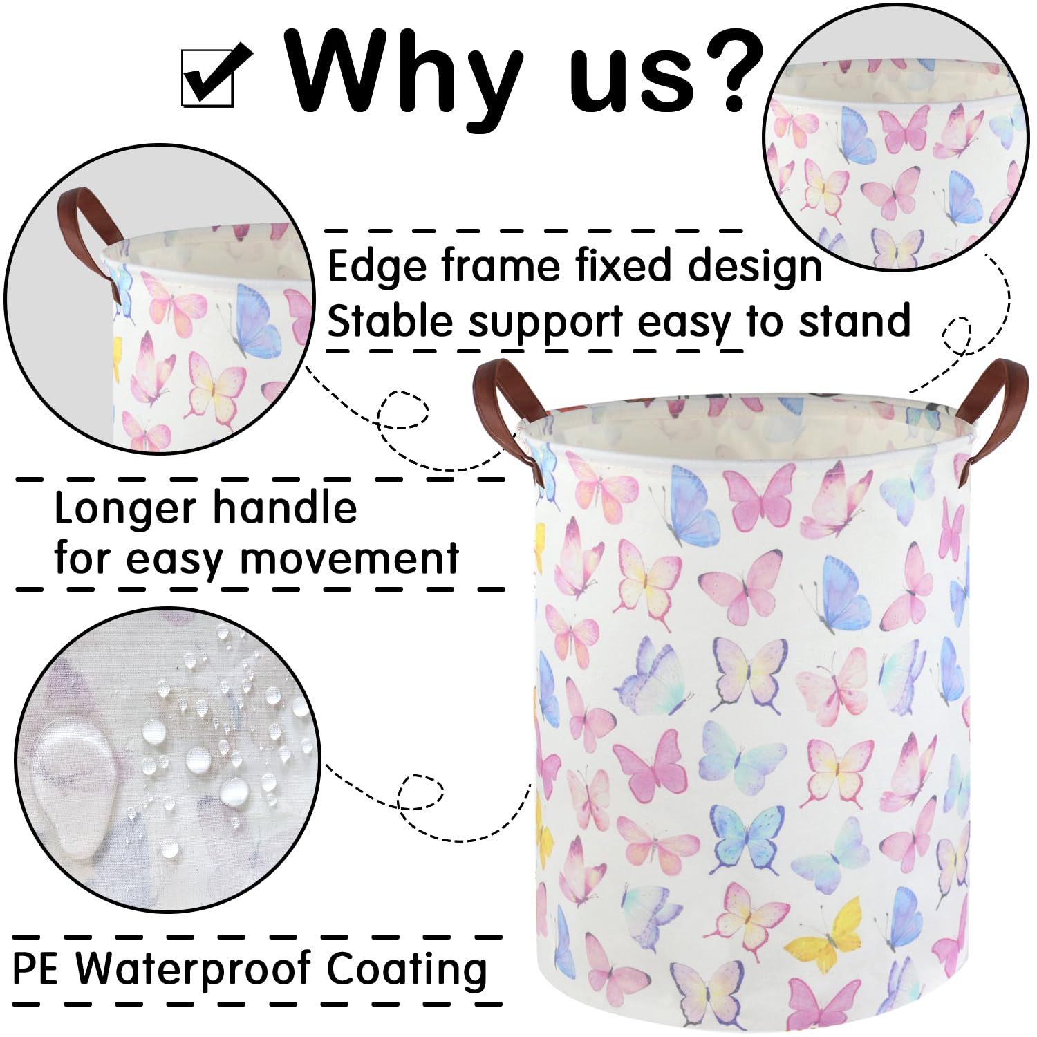 FXOCSHE Laundry hamper suited for clothes, bedding, and toys.